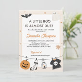A Little Boo Halloween Baby Shower  Kaart (Staand voorkant)