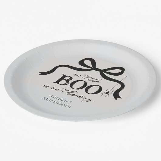 A Little Boo Halloween Baby Shower Papieren Bordje (Gekanteld)