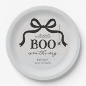 A Little Boo Halloween Baby Shower Papieren Bordje (Voorkant)