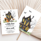A Little Boo Haunted Halloween Baby shower Kaart