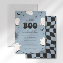 A Little Boo is Almost Due Baby Shower Uitnodiging
