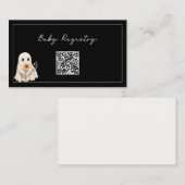 A Little Boo is Almost Due Cute Ghost Baby Shower Informatiekaartje (Voorkant / Achterkant)