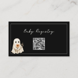 A Little Boo is Almost Due Cute Ghost Baby Shower Informatiekaartje