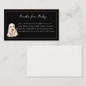 A Little Boo is Almost Due Cute Ghost Baby Shower Informatiekaartje (Voorkant / Achterkant)
