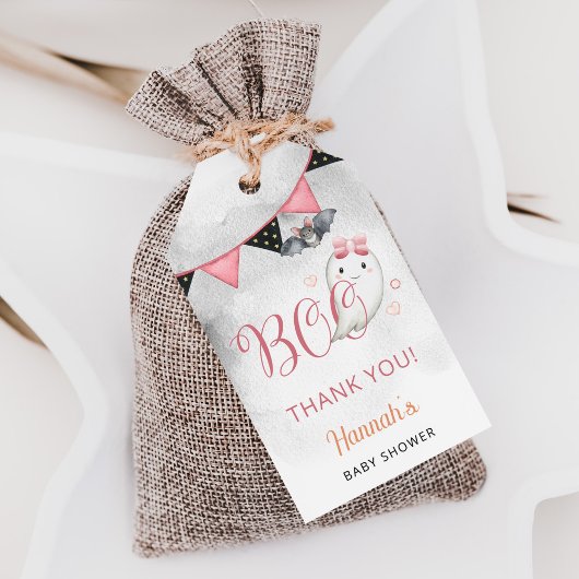 A Little Boo is Almost Due Girl Baby Shower Favor Cadeaulabel