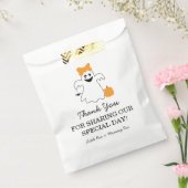 A Little Boo Is Almost Due Halloween Baby Shower Bedankzakje (Gezegeld)