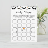 A Little Boo Is Almost Due Halloween Baby Shower  Kaart (Staand voorkant)