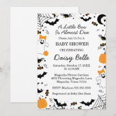 A Little Boo Is Almost Due Halloween Baby Shower Kaart (Voorkant / Achterkant)