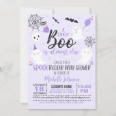 A Little Boo is Almost Due - Meisje (Wh/Paarse) Kaart (Voorkant)