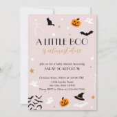 A Little Boo is bijna een Baby shower Invitation Kaart (Voorkant)