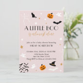 A Little Boo is bijna een Baby shower Invitation Kaart (Staand voorkant)