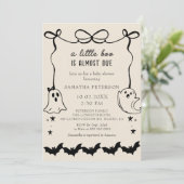 A Little boo is bijna te wijten Bow baby shower In Kaart (Staand voorkant)