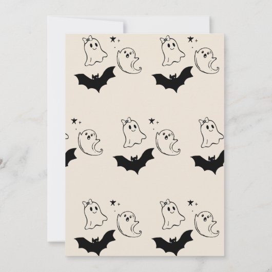 A Little boo is bijna te wijten Bow baby shower In Kaart (Achterkant)