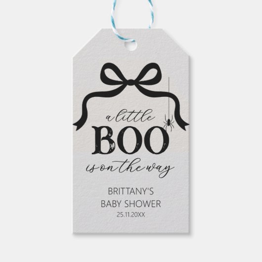A Little Boo Is On The Way Baby Shower Cadeaulabel (Voorkant)