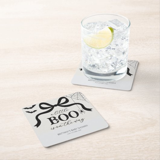 A Little Boo Is On The Way Baby Shower Kartonnen Onderzetters (Insitu)