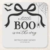 A Little Boo Is On The Way Baby Shower Kartonnen Onderzetters (Voorkant)