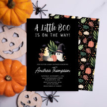 A Little Boo is op de weg Halloween Baby shower