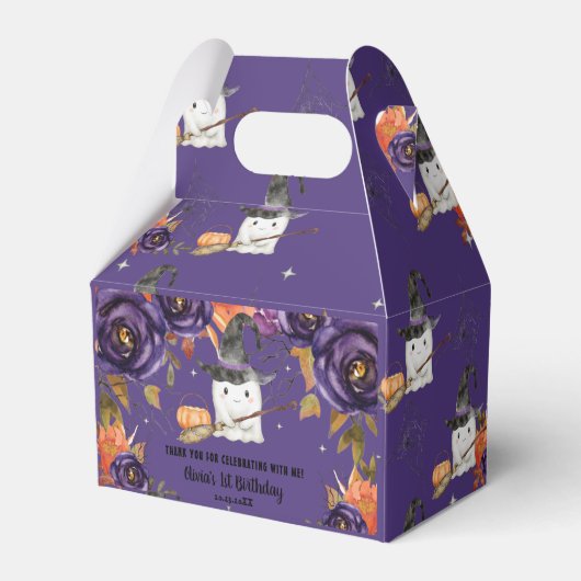 A Little Boo Schattige Ghost Halloween 1e 2e Verja Bedankdoosjes (Achterkant)