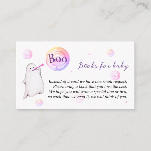 A Little Boo Verjaardagsfeestboek voor Baby Informatiekaartje (Voorkant)