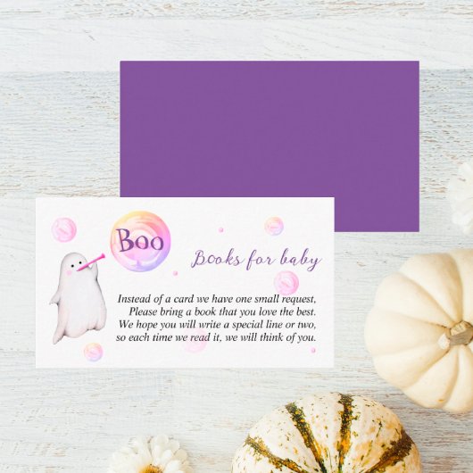 A Little Boo Verjaardagsfeestboek voor Baby Informatiekaartje