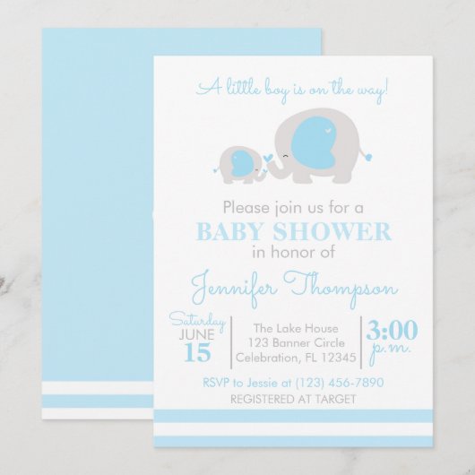 A Little Boy Is On The Way beroemd gemaakt door Bl Kaart (Voorkant / Achterkant)