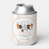 A little bue Halloween is almost due baby shower Blikjeskoeler (Blikje Voorkant)