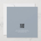 A Little Bunny Dusty Blue Baby Shower Invitation (Achterkant)