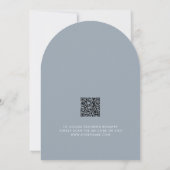 A Little Bunny Elegant Dusty Blue Arch Baby Shower Kaart (Achterkant)