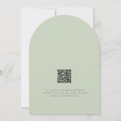 A Little Bunny Elegant Sage Green Arch Baby Shower Kaart (Achterkant)