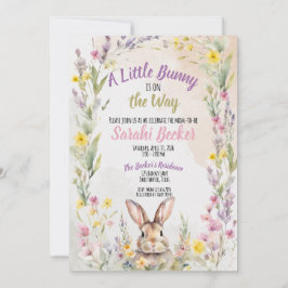 A Little Bunny is On the Way - Baby Shower Invite Kaart