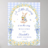 A Little Bunny Is On The Way Baby Shower Welcome Poster (Voorkant)