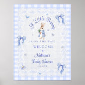 A Little Bunny Is On The Way Baby Shower Welcome Poster (Voorkant)
