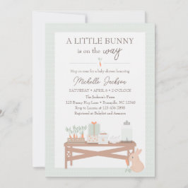 A Little Bunny is op de weg die Baby shower uitnod Kaart