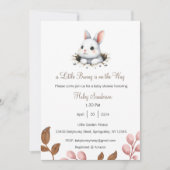 A Little Bunny is op weg Uitnodiging, Baby Kaart (Voorkant)