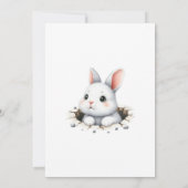 A Little Bunny is op weg Uitnodiging, Baby Kaart (Achterkant)