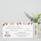 A Little Bunny is op weg Uitnodiging, Baby Kaart (Staand voorkant)