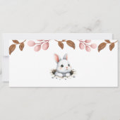 A Little Bunny is op weg Uitnodiging, Baby Kaart (Achterkant)