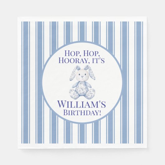 A Little Bunny is Turning One Servet (Voorkant)