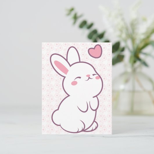 A Little Bunny Made of Feelings Briefkaart (Staand voorkant)