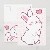 A Little Bunny Made of Feelings Briefkaart (Voorkant / Achterkant)