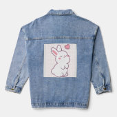 A Little Bunny Made of Feelings Denim Jacket (Achterkant)