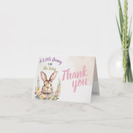 A Little Bunny On the Way Thank You Card Bedankkaart