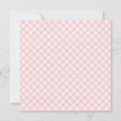 A Little Bunny Pink Gingham Baby Shower Bedankkaart (Achterkant)