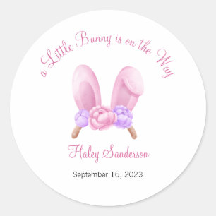 A Little Bunny staat op het Way Label, Baby Classi Ronde Sticker