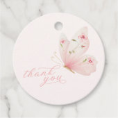A Little Butterfly Baby Shower Bedankjes Labels (Voorkant)