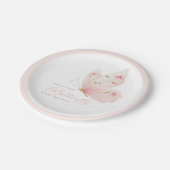 A Little Butterfly Baby Shower Papieren Bordje (Gekanteld)