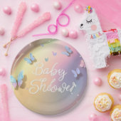 A Little Butterfly Has Arrived-paper plat Papieren Bordje (Feest)