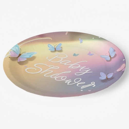 A Little Butterfly Has Arrived-paper plat Papieren Bordje (Gekanteld)