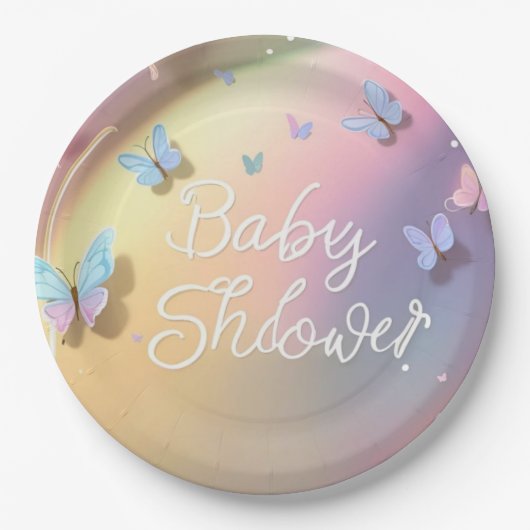 A Little Butterfly Has Arrived-paper plat Papieren Bordje (Voorkant)