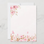 A Little Butterfly is on the Way, Baby Shower Girl Bedankkaart (Achterkant)